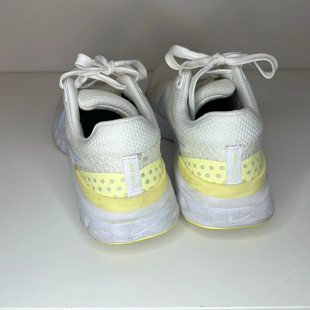Nike Womens React Infinity Run Flyknit 3 White Violet Citron Tint Women's Size 8